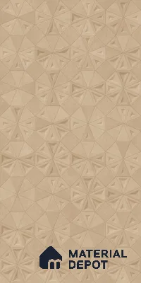 Punch Wall Tile TL 06183 C Trigon Lemmy Cord Triangle 4 ft x 2 ft Vitrified Lustera Effect Feather Feel Matte Finish - 8.5 mm | 3 Random Design | Suitable for Living Room, Bedroom, Bathroom