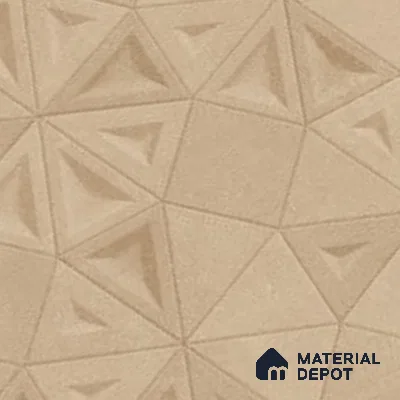 Punch Wall Tile TL 06183 C Trigon Lemmy Cord Triangle 4 ft x 2 ft Vitrified Lustera Effect Feather Feel Matte Finish - 8.5 mm | 3 Random Design | Suitable for Living Room, Bedroom, Bathroom