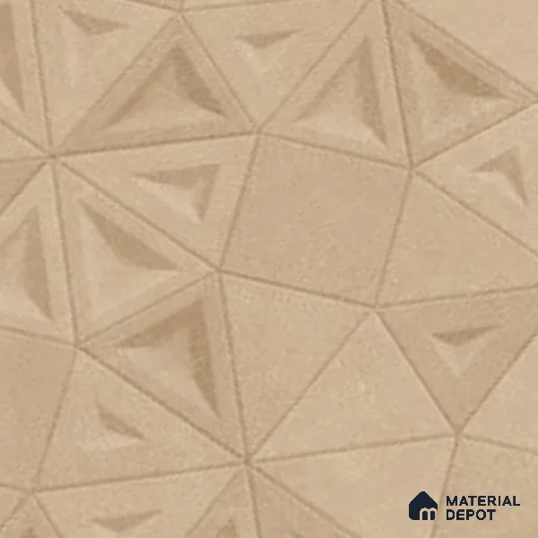 Punch Wall Tile TL 06183 C Trigon Lemmy Cord Triangle 4 ft x 2 ft Vitrified Lustera Effect Feather Feel Matte Finish - 8.5 mm | 3 Random Design | Suitable for Living Room, Bedroom, Bathroom