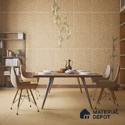 Punch Wall Tile TL 06183 C Trigon Lemmy Cord Triangle 4 ft x 2 ft Vitrified Lustera Effect Feather Feel Matte Finish - 8.5 mm | 3 Random Design | Suitable for Living Room, Bedroom, Bathroom
