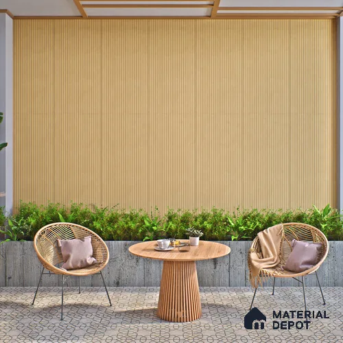 Punch Wall Tile TL 06184 B Lemmy Caramel Comb 4 ft x 2 ft Vitrified Lustera Effect Feather Feel Matte Finish - 8.5 mm | Suitable for Living Room, Bedroom, Bathroom