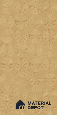 Punch Wall Tile TL 06184 C Trigon Lemmy Caramel Triangle 4 ft x 2 ft Vitrified Lustera Effect Feather Feel Matte Finish - 8.5 mm | 3 Random Design | Suitable for Living Room, Bedroom, Bathroom