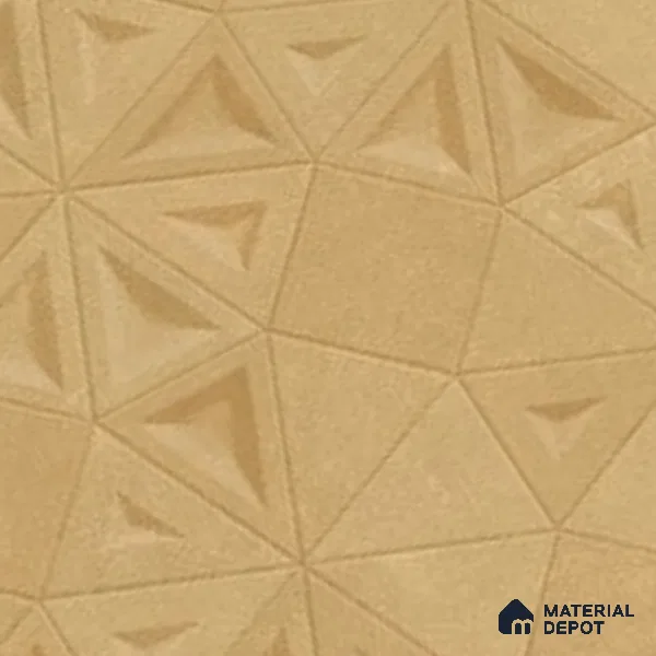 Punch Wall Tile TL 06184 C Trigon Lemmy Caramel Triangle 4 ft x 2 ft Vitrified Lustera Effect Feather Feel Matte Finish - 8.5 mm | 3 Random Design | Suitable for Living Room, Bedroom, Bathroom