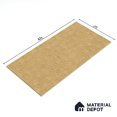 Punch Wall Tile TL 06184 C Trigon Lemmy Caramel Triangle 4 ft x 2 ft Vitrified Lustera Effect Feather Feel Matte Finish - 8.5 mm | 3 Random Design | Suitable for Living Room, Bedroom, Bathroom