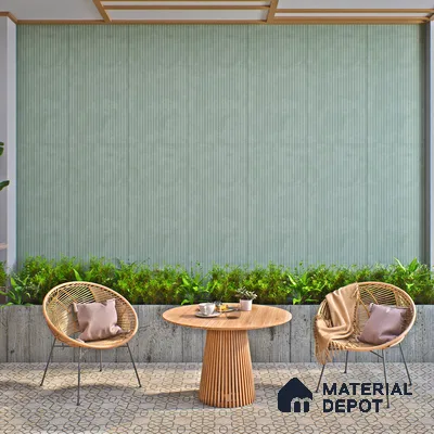 Punch Wall Tile TL 06186 B Lemmy Emerald Comb 4 ft x 2 ft Vitrified Lustera Effect Feather Feel Matte Finish - 8.5 mm | Suitable for Living Room, Bedroom, Bathroom