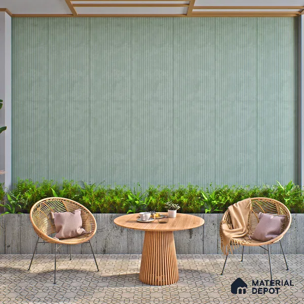 Punch Wall Tile TL 06186 B Lemmy Emerald Comb 4 ft x 2 ft Vitrified Lustera Effect Feather Feel Matte Finish - 8.5 mm | Suitable for Living Room, Bedroom, Bathroom