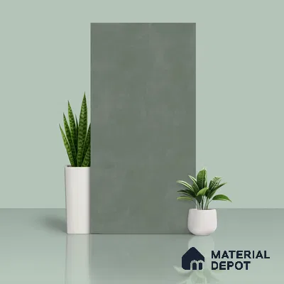 Cement Wall & Floor Tile TL 06186 Lemmy Emerald 4 ft x 2 ft Vitrified Lustera Effect Feather Feel Matte Finish - 8.5 mm | 11 Random Design | Suitable for Living Room, Bedroom, Bathroom