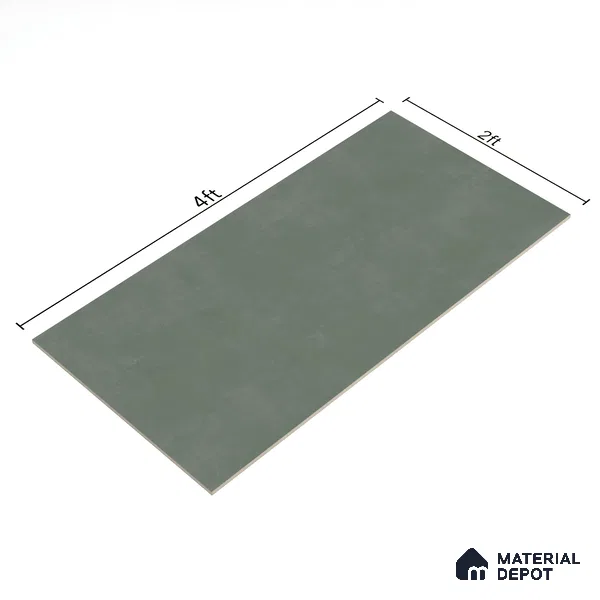 Cement Wall & Floor Tile TL 06186 Lemmy Emerald 4 ft x 2 ft Vitrified Lustera Effect Feather Feel Matte Finish - 8.5 mm | 11 Random Design | Suitable for Living Room, Bedroom, Bathroom