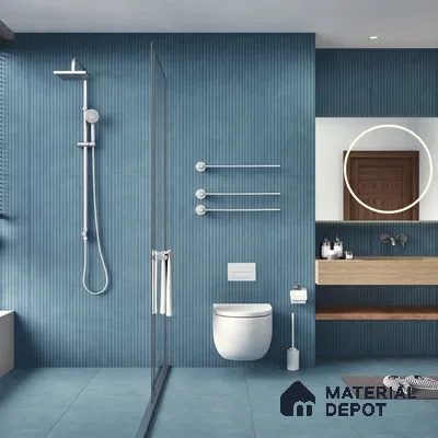 Punch Wall Tile TL 06187 B Lemmy Dusk Comb 4 ft x 2 ft Vitrified Lustera Effect Feather Feel Matte Finish - 8.5 mm | Suitable for Living Room, Bedroom, Bathroom