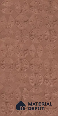 Punch Wall Tile TL 06185 C Trigon Lemmy Grape Triangle 4 ft x 2 ft Vitrified Lustera Effect Feather Feel Matte Finish - 8.5 mm | 3 Random Design | Suitable for Living Room, Bedroom, Bathroom