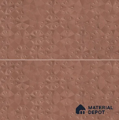 Punch Wall Tile TL 06185 C Trigon Lemmy Grape Triangle 4 ft x 2 ft Vitrified Lustera Effect Feather Feel Matte Finish - 8.5 mm | 3 Random Design | Suitable for Living Room, Bedroom, Bathroom