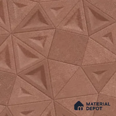 Punch Wall Tile TL 06185 C Trigon Lemmy Grape Triangle 4 ft x 2 ft Vitrified Lustera Effect Feather Feel Matte Finish - 8.5 mm | 3 Random Design | Suitable for Living Room, Bedroom, Bathroom