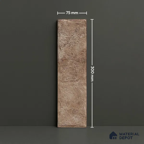 TL 03727 Ceniza 300x75 mm Matte Finish Ceramic Wall Subway Tile - 10 mm