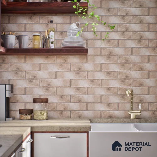 TL 03727 E Crema 300x75 mm Matte Finish Ceramic Wall  Subway Tile - 10 mm
