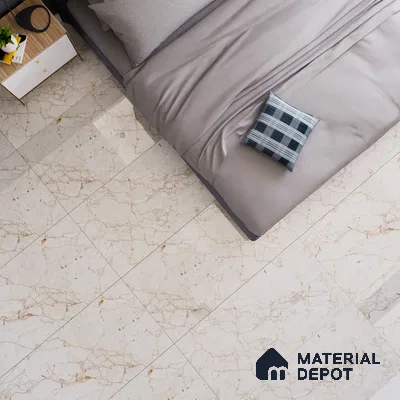 Marble Floor & Wall Tile TL 02213 Cerate Cream 4 ft x 2 ft Glossy Finish Vitrified Tile - 9 mm (Random 3)