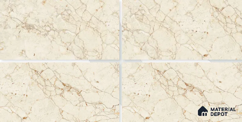Marble Floor & Wall Tile TL 02213 Cerate Cream 4 ft x 2 ft Glossy Finish Vitrified Tile - 9 mm (Random 3)
