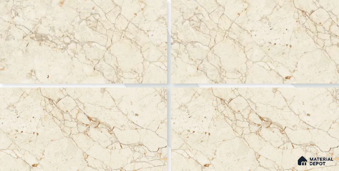 Marble Floor & Wall Tile TL 02213 Cerate Cream 4 ft x 2 ft Glossy Finish Vitrified Tile - 9 mm (Random 3)