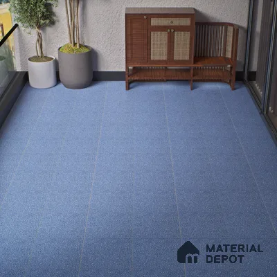 Parking Floor Tile TL 07553 Cerulean Whisper | 16 x 16 inch | Anti Skid Matte Finish Heavy Duty Vitrified Tile - 12 mm | Suitable For Outdoor, Terrace, Balcony | Pattern Alignment May Vary | 2-3 mm Spacer is Mandatory