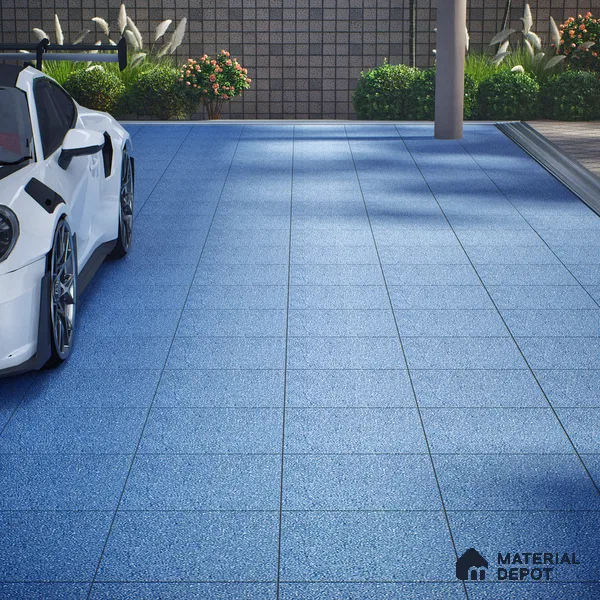Parking Floor Tile TL 07553 Cerulean Whisper | 16 x 16 inch | Anti Skid Matte Finish Heavy Duty Vitrified Tile - 12 mm | Suitable For Outdoor, Terrace, Balcony | Pattern Alignment May Vary | 2-3 mm Spacer is Mandatory