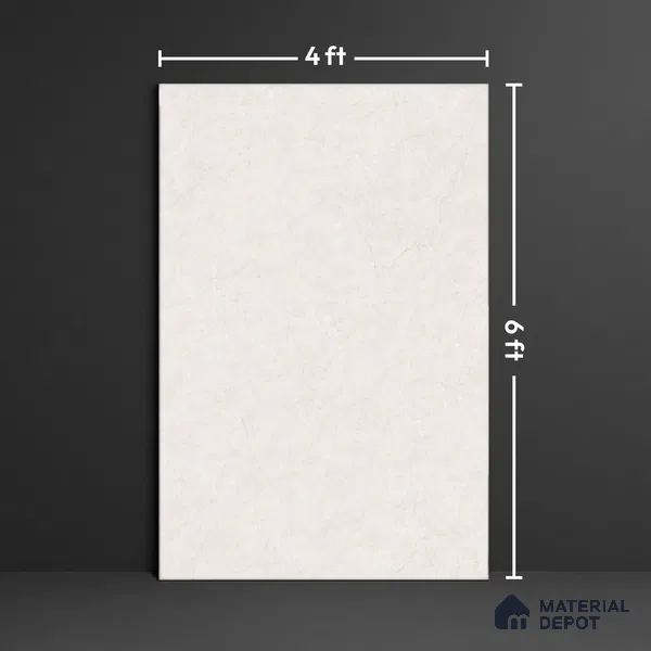 Large Format Marble Floor Tile TL 04402 Cevino White Glossy Finish Vitrified Colorbody Tile - 15 mm | Suitable for Living Room, Bedroom, Office | Adhesive and Spacers Must be Used During Installation
