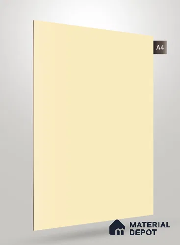 Ivory Solid Colors Look CF 117A Almond Chiffon 8 ft x 4 ft Matte Finish Decorative Laminate - 1 mm | Suitable for Living Room, Kitchen, Office