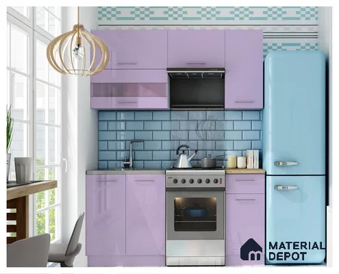 Light Purple Solid Colors Look CF 187 Lilac Chiffon 8 ft x 4 ft Matte Finish Decorative Laminate - 1 mm | Suitable for Living Room, Kitchen, Office