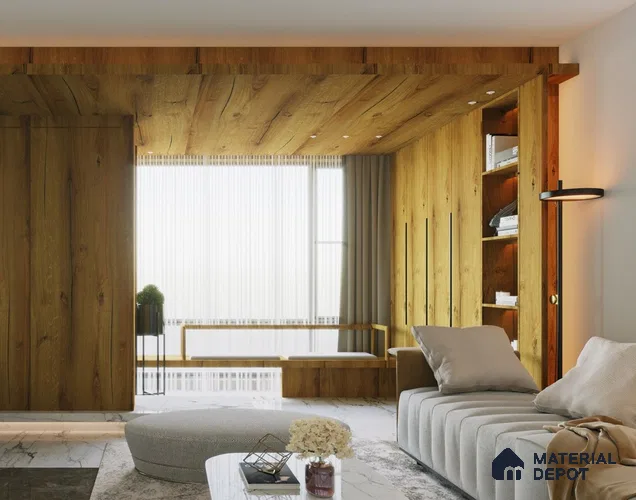 Wooden Look CF 483 8 ft x 4 ft Texture Finish Decorative Laminate - 1 mm | Suitable for TV Unit, Wardrobe, Kitchen Cabinets