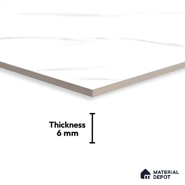 TL 01908 A Chalk Light 18 x 12 inch Glossy Finish Ceramic Wall Tile - 6 mm