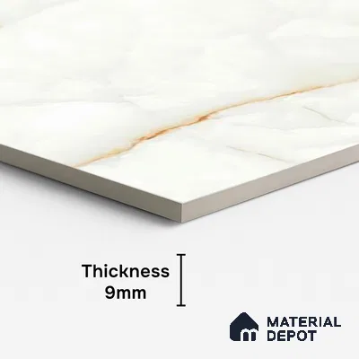 TL 02845 Chalk White 4 ft x 2 ft Glossy Finish Vitrified Wall & Floor Tile - 9.5 mm