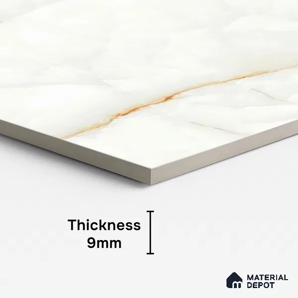 TL 02845 Chalk White 4 ft x 2 ft Glossy Finish Vitrified Wall & Floor Tile - 9.5 mm