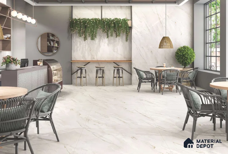 Endless Marble Floor & Wall Tile TL 07169 Champagne 6 ft x 4 ft Glossy Finish Vitrified Large Format Tile Tile - 15 mm | 3 random design | Suitable For Living Room, Bedroom, Bathroom | Adhesive and Spacers Must be Used During Installation