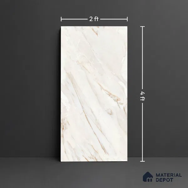 Endless Marble Floor & Wall Tile TL 07169 D Magnetic 4 ft x 2 ft Glossy Finish Vitrified Tile - 9 mm | 4 random design | Suitable For Living Room, Bedroom, Bathroom