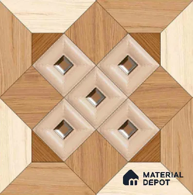 TL 00445 Champagne Brown 2 ft x 2 ft Matte Finish Digital Porcelain Floor & Wall Tile - 9.5 mm | Please Expect a Slight Variation of Pattern