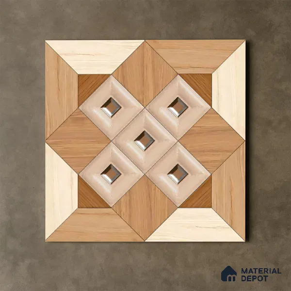 TL 00445 Champagne Brown 2 ft x 2 ft Matte Finish Digital Porcelain Floor & Wall Tile - 9.5 mm | Please Expect a Slight Variation of Pattern
