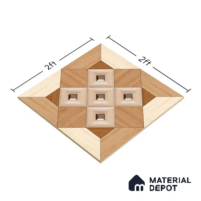 TL 00445 Champagne Brown 2 ft x 2 ft Matte Finish Digital Porcelain Floor & Wall Tile - 9.5 mm | Please Expect a Slight Variation of Pattern