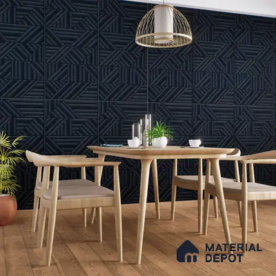 TL 00702 Charcoal Black Matte Finish 4 ft x 2 ft Full Body Vitrified Tile - 9 mm