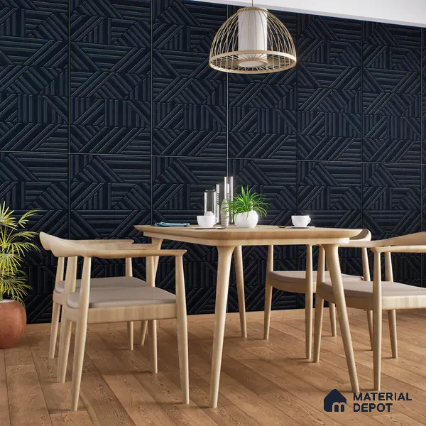 TL 00702 Charcoal Black Matte Finish 4 ft x 2 ft Full Body Vitrified Tile - 9 mm