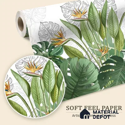 701511 - Charm, Nature Theme Based Tropical Wallpaper, Customised Indrani Series Soft Feel Tropical Design (Customised Size Wallpaper )