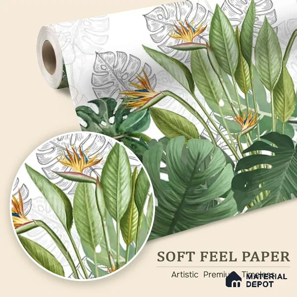 701511 - Charm, Nature Theme Based Tropical Wallpaper, Customised Indrani Series Soft Feel Tropical Design (Customised Size Wallpaper )