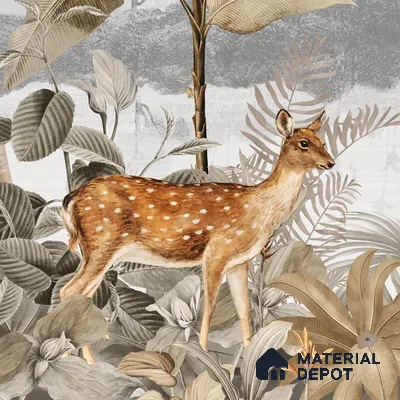 H902912 Cheer, Jungle Theme Wallpaper, Sepia Tone Sukoon Series Canvas Nature Design (Customised Size Wallpaper)