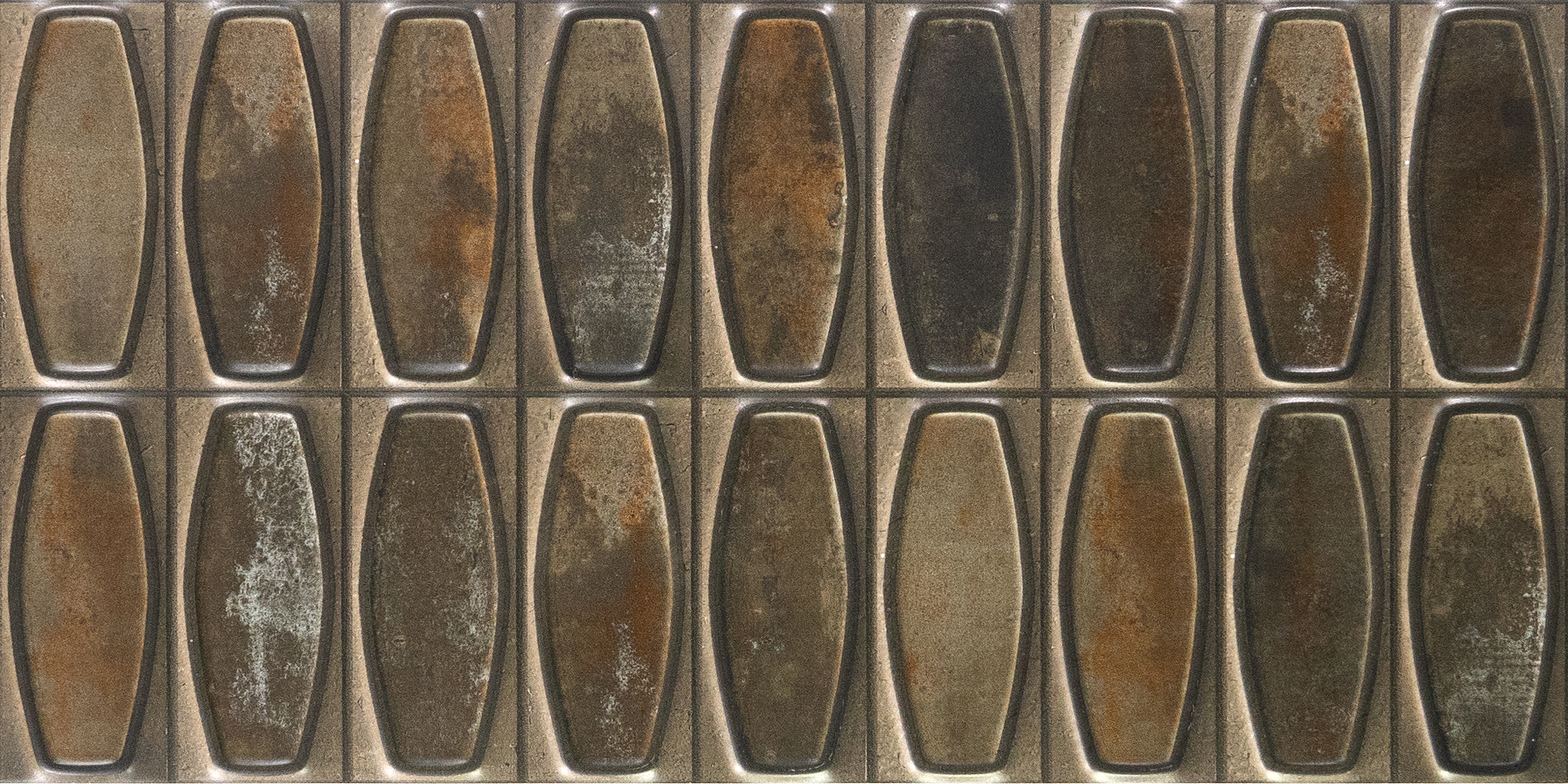 Faux Subway Wall Tile TL 05379 E Miraq Chester Rustic Brown 2 ft x 1 ft Ceramic Matte Finish - 8 mm | Suitable For Kitchen, Bathroom Walls and Backsplashes | Please Expect a Slight Variation of Pattern (Sample)