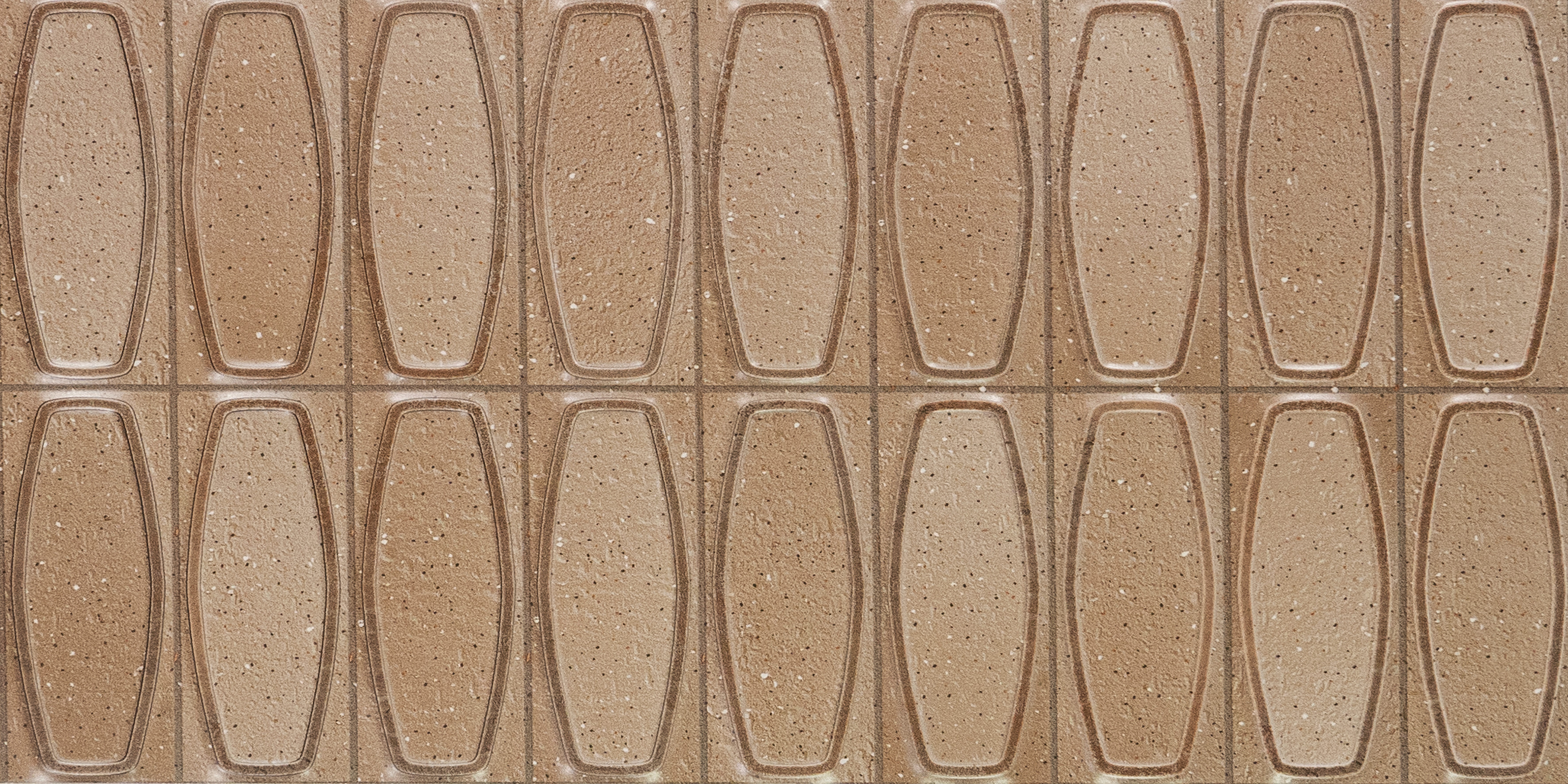 Faux Subway Wall Tile TL 05379 D Miraq Chester Walnut 2 ft x 1 ft Ceramic Matte Finish - 8 mm | Suitable For Kitchen, Bathroom Walls and Backsplashes | Please Expect a Slight Variation of Pattern (Sample)