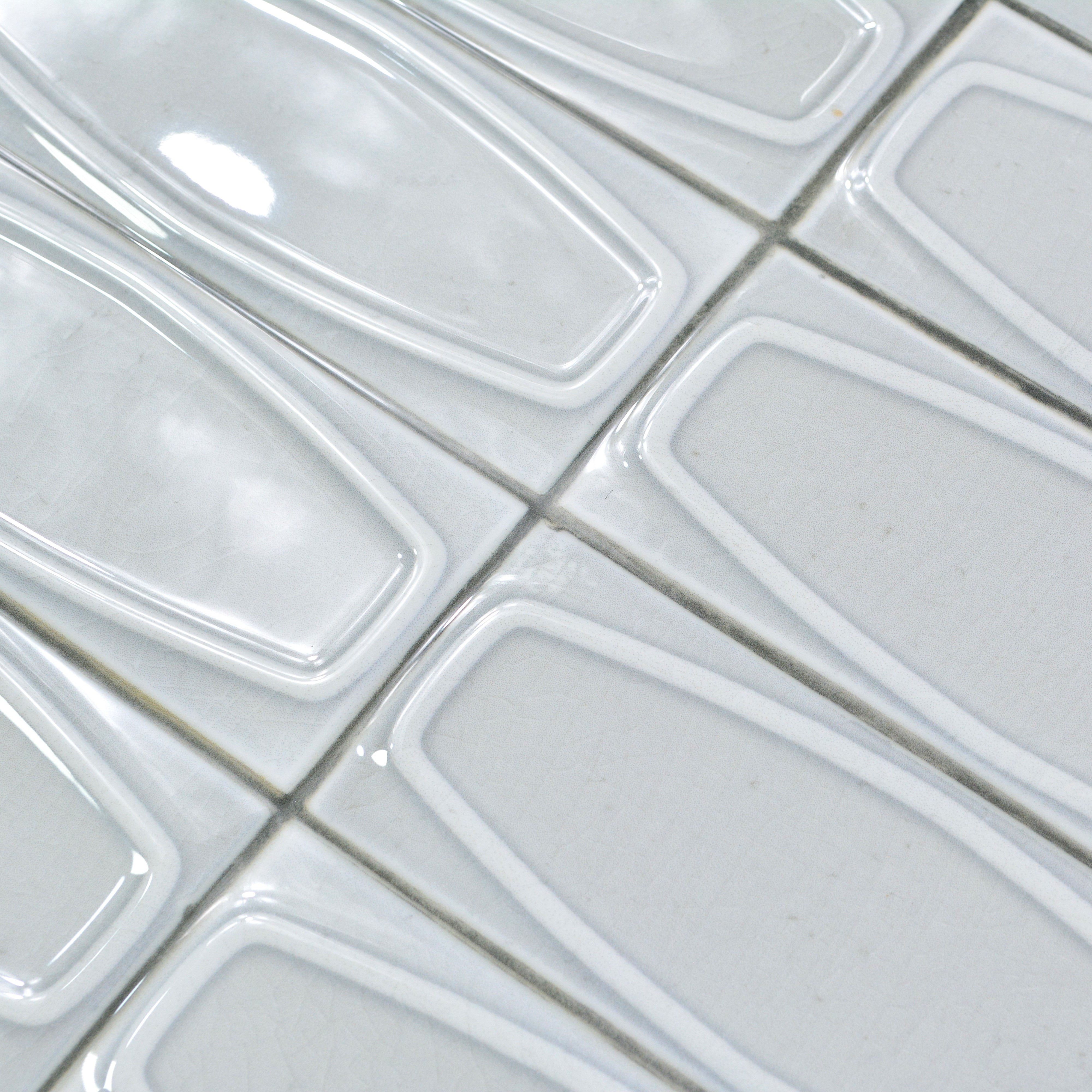 Faux Subway Wall Tile TL 05379 B Miraq Chester Ice White 2 ft x 1 ft Ceramic Glossy Finish - 8 mm | Suitable For Kitchen, Bathroom Walls and Backsplashes (Sample)