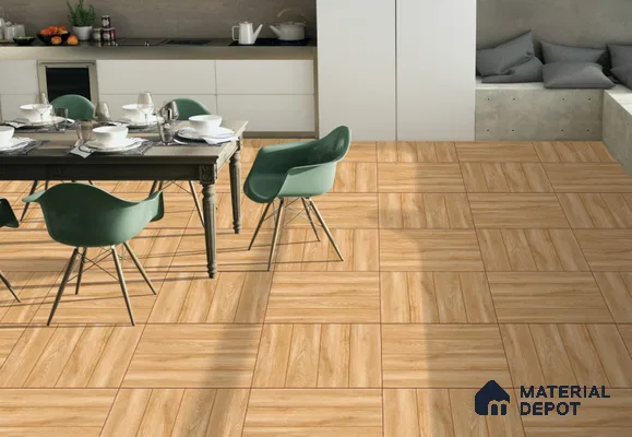 TL 00582 Chestnut Brown 2 ft x 2 ft Matte Finish Digital Porcelain Floor & Wall Tile - 9.5 mm