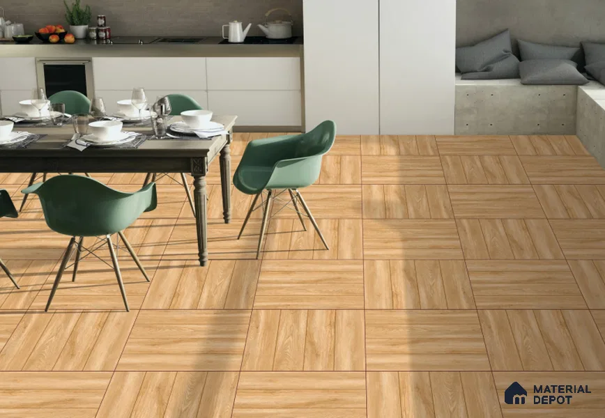TL 00582 Chestnut Brown 2 ft x 2 ft Matte Finish Digital Porcelain Floor & Wall Tile - 9.5 mm