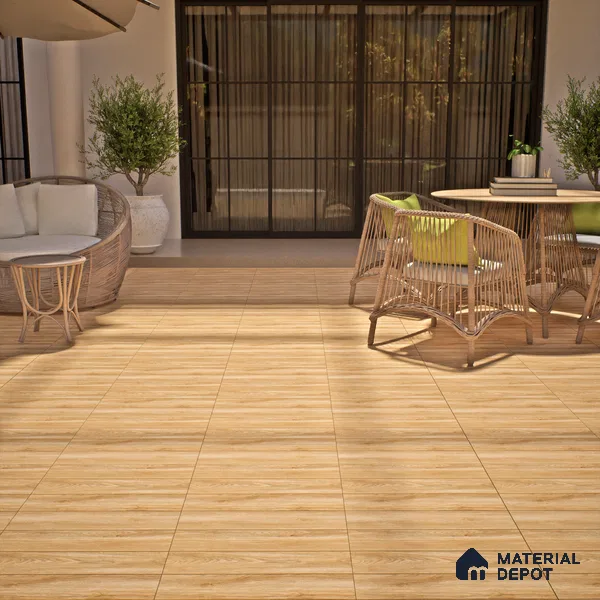 TL 00582 Chestnut Brown 2 ft x 2 ft Matte Finish Digital Porcelain Floor & Wall Tile - 9.5 mm