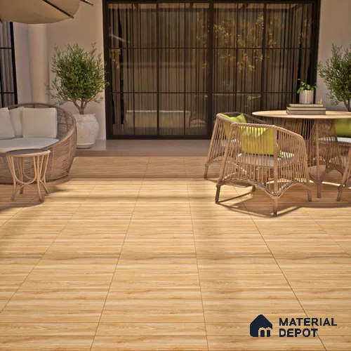 TL 00582 Chestnut Brown 2 ft x 2 ft Matte Finish Digital Porcelain Floor & Wall Tile - 9.5 mm