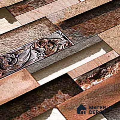 TL 05887 Chestnut Cocoa 600x300 mm Sugar Finish Random Design Vitrified Elevation Wall Tile - 8 mm