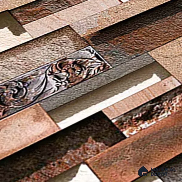 TL 05887 Chestnut Cocoa 600x300 mm Sugar Finish Random Design Vitrified Elevation Wall Tile - 8 mm