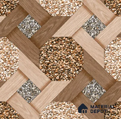 Parking Floor Tile TL 07552 Chestnut Drift | 16 x 16 inch | Anti Skid Matte Finish Heavy Duty Vitrified Tile - 12 mm | Suitable For Outdoor, Terrace, Balcony | Pattern Alignment May Vary | 2-3 mm Spacer is Mandatory